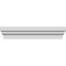Ekena Millwork 137" Bottom Width x 139 1/2" Top Width x 5 1/2"H x 1 3/4"P Stockton Crosshead CRH06X137ST - alternate 1